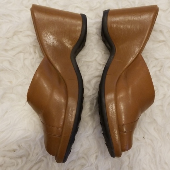 💕KENNETH COLE REACTION💕 Thed Late Show Platform Wedge Peep Toe Sandals 10 - Picture 3 of 8